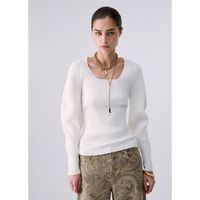 liu jo jersey punto con mangas balloon para mujer
