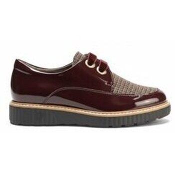 Pitillos Zapatos de tacón cordon terciopelo burdeos para mujer