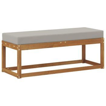 Banco De Taburete Madera De Acacia Sólida Gris Natural Y Claro Vidaxl