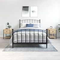 pack 2 uds mesita noche  mesilla de noche madera ingenieria roble sonoma 34x355x45 cm cfw352083