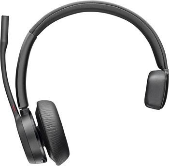 Poly - Auriculares inalámbricos Voyager 4310 UC (Plantronics) - Auriculares de un solo oído - Se conectan a PC/Mac con el adaptador Bluetooth USB-C y a celulares a través de Bluetooth