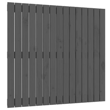 Cabecero De Cama De Pared | Panel De Cabecera Madera Maciza Pino Gris 95,5x3x90 Cm