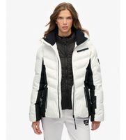 superdry para mujer ws110178a chaqueta luxe ski blanco l casual deportivo poliester nieve