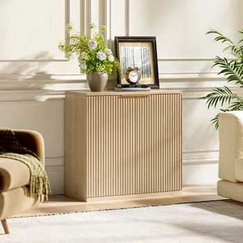 Aparador - Mueble Para Salón Y Dormitorio - Mdf - Roble (80x40x80cm)