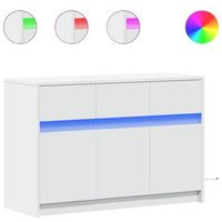 mueble de tv con led madera de ingenieria blanco 91x34x61 cm vidaxl