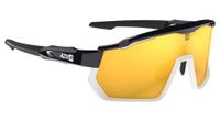 azr pro race rx mascara barnizada negra blanca   lente hidrofobica dorada