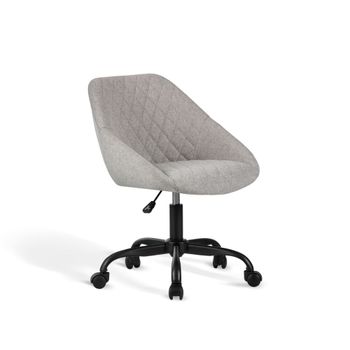 Silla de estudio altura regulable de tela gris 84x58x60 cm