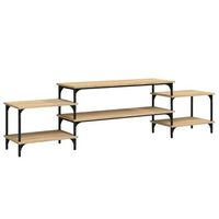 mueble para tv madera contrachapada roble sonoma 197x35x52 cm vidaxl