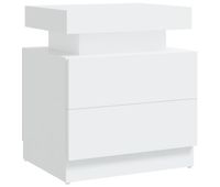 vidaxl mesita de noche madera contrachapada blanco 45x35x52 cm