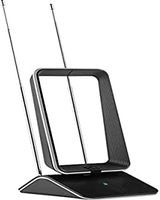 one for all - antena de tv interior amplificada - recibe tdt en un rango de 25km - antena full hd tv digital - incluye cable coaxial de alto rendimiento - vhfuhf - filtro 3g4g5g - negra - sv9465
