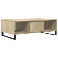 mesa de cafe - mesa de centro madera de ingenieria roble sonoma 104x60x35 cm