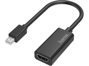 Adaptador de HDMI a Mini DisplayPort - Hama 00200332, UHD, in, DisplayPort, Thunderbolt 2, Negro