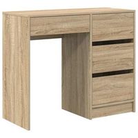 escritorio  mesa de trabajo roble sonoma 90 x 375 x 75 cm madera de ingenieria