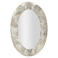 espejo de pared de metal plateado cm 875x65x128