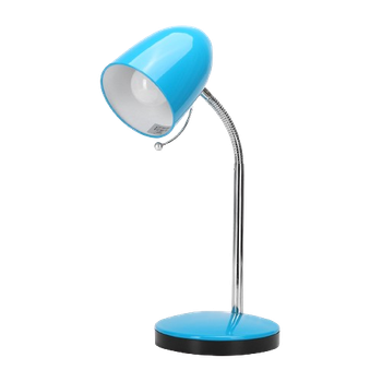 Aigostar Lámpara de Escritorio Retro de metal, Flexo Escritorio sin Bombilla, Lámpara de mesa Compatible con Led Bombillas Modelo E27, Máx 240V, Lampara Lectura para Leer, Trabajar, Estudiar, Azul