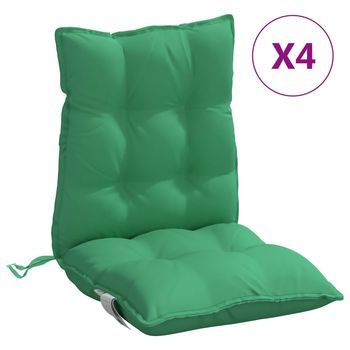 Cojines Para Silla Con Respaldo Bajo 4 Unidades Tela Oxford Verde