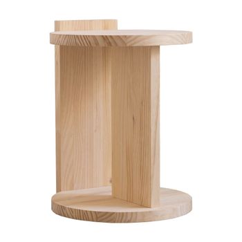 Mesa auxiliar de pino macizo 40 cm barnizada