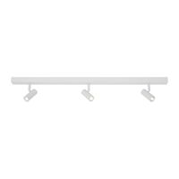 regleta de techo lineal blanco minimalista led con 3 puntos de luz