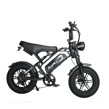 Bicicleta Eléctrica Baolujie F2, 48 V 13 Ah, Neumáticos Anchos 16×4.0, 7 Velocidades, Negro