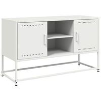 mueble para tv  mueble de salon  gabinete de tv de acero blanco 1005x39x605 cm