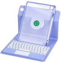 royal bailey pd-e11 funda con bluetooth teclado para ipad air 112024ipad air 5 1092022ipad air 4 1092020ipad pro 112022202120202018 morado