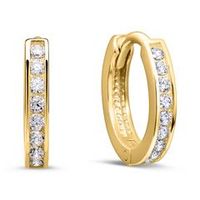 classic de aros 8 quilates gold circonita