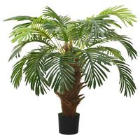 palmera cycas artificial con macetero 90 cm verde vidaxl