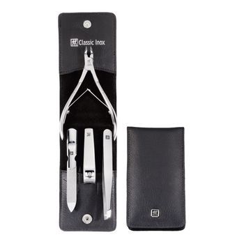 Zwilling Classic Inox Set De Viaje 97438-004-0 - Estuche De Cuero Negro 4 Piezas - Negro