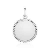 colgante de plata 925 en forma de circulo grabable
