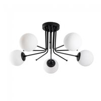 plafon de techo marga negro 5 luces