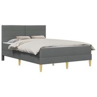 estructura de cama 160 x 200 cm gris oscuro vidaxl
