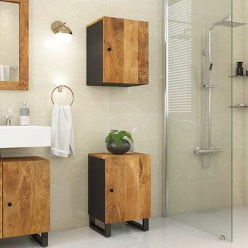 Vidaxl Mueble De Baño Madera Maciza De Mango 38x33x58 Cm