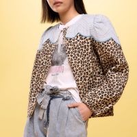 stella nova leopard cloud cotton-shell jacket - dk 36uk 10