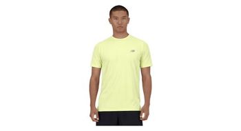 Camiseta de manga corta new balance sport essential amarilla para hombre