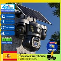 camara solar 4g con sim 3 lentes 3 pantallas deteccion humana pir para exteriores bateria de bajo consumo camara ip con vision nocturna pir v380 pro zoom 10x impermeable cctv proteccion de