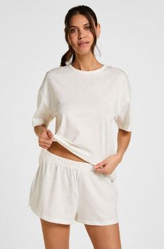 Hunkemöller Juego de pijama de algodón Blanco