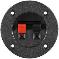 goobay conjunto de 2 bornes para altavoz redondo negro