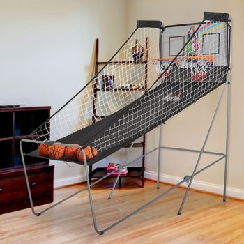 Juego De Canastas De Baloncesto Homcom Acero, 205x110x205 Cm, Negro
