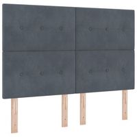 cabeceropanel de cabecero gris oscuro 160 cm terciopelo