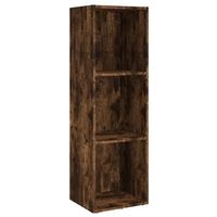 estanteriamueble de tv  mueble de salon  gabinete de tv madera roble ahumado 36x30x114 cm