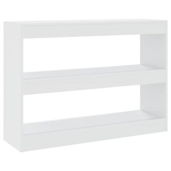 Estantería/divisor de espacios madera blanco 100x30x72 cm