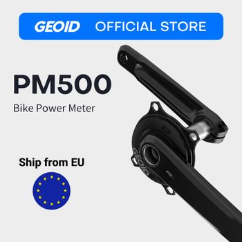 Medidor de Potencia para Bicicleta de Carretera GEOID PM500, 110BCD, Juego de Bielas de 4 Pernos, Eje de 24 mm, Compatible con ANT+ y Bluetooth para Shimano