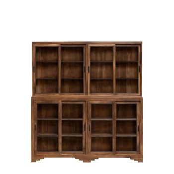 Estantería de 4 puertas de madera marrón