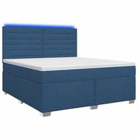 cama tapizada 144x200x1405 cm tejido - azul