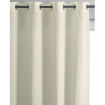 Cortina De Lino Vivaraise Zeff - Gris Claro - 140 X 280 Cm