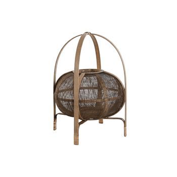 Portavela Bambu Lino 33x33x42 Natural Marron