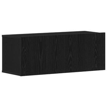Soporte De Tv | Muebles De Salón De Roble Negro 80x30x30 Cm Hecho De Madera Aglomerada Cfw18592