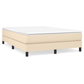 Cama Tapizada 193x140x25 Cm Tejido - Crema