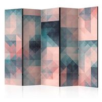 biombo - pixels green and pink ii 225x172 cm
