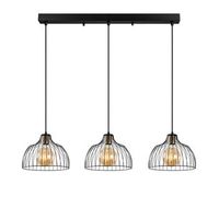lampara de techo kozan-11340 negro oro cobrizo metal